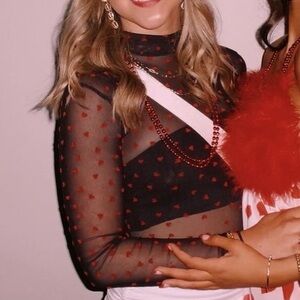 Sheer Heart Body Suit